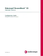 Предварительный просмотр 1 страницы Enterasys SECURESTACK C3 Configuration Manual