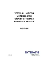 Предварительный просмотр 1 страницы Enterasys Vertical Horizon VHIM1000-S1TX User Manual