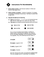 Preview for 7 page of Entex Electronic Baseball2 User Manual