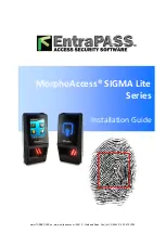 Preview for 1 page of EntraPass MorphoAccess SIGMA Lite
Series Installation Manual