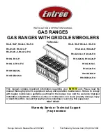 Preview for 1 page of Entree R10-G24-N Installation & Operation Manual