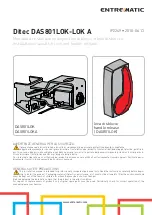 Предварительный просмотр 1 страницы Entrematic Ditec DAS801LOK Installation Manual