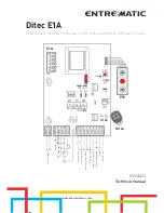 Entrematic Ditec E1A Technical Manual preview