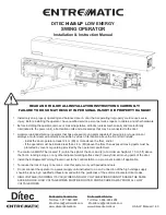 Entrematic Ditec HA8 LP Installation Instructions Manual preview