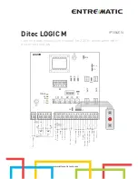 Entrematic Ditec LOGIC M Installation Manual предпросмотр