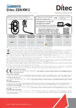 Preview for 1 page of Entrematic DITEC ZENKW2 User Manual