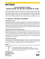 Предварительный просмотр 1 страницы Entron EN1000 Cascade-FP (SCR) Application Note