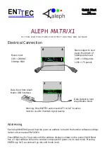 Enttec ALEPH MATRIX1 Quick Start предпросмотр