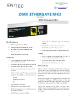 Enttec DMX ETHERGATE MK3 Quick Start Manual preview