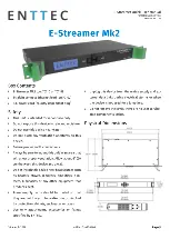 Enttec E-STREAMER MK2 Quick User Manual предпросмотр