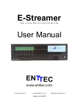 Предварительный просмотр 1 страницы Enttec E-Streamer User Manual