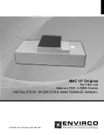 Envirco MAC 10 Original Series Installation, Operation & Maintenance Manual preview