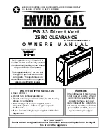 Enviro Gas EG 33 Owner'S Manual preview