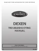 Предварительный просмотр 1 страницы Enviro DEXEN 8K1N Troubleshooting Manual