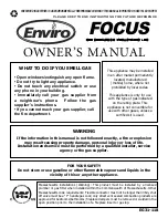 Предварительный просмотр 1 страницы Enviro FOCUS EG31-118 Owner'S Manual