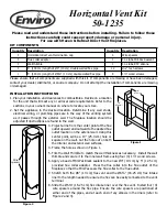 Предварительный просмотр 1 страницы Enviro HORIZONTAL VENT KIT 50-1235 Installation Instructions