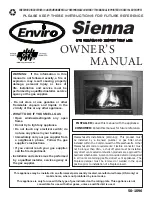 Preview for 1 page of Enviro Sienna BV Owner'S Manual