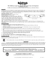 Предварительный просмотр 2 страницы ENVIROGARD Rainfresh IM200 Installation And Operating Instructions