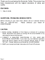 Preview for 2 page of Envirolite EV24P3T850DM Instruction Manual