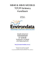 Preview for 1 page of Environdata MB40 Handbook