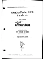 Предварительный просмотр 1 страницы Environdata WeatherMaster 2000 Handbook