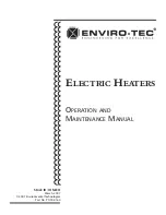 Предварительный просмотр 1 страницы Environmental Technologies ELECTRIC HEATER Operation And Maintenance Manual