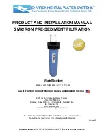 Environmental Water Systems BB 1" SETUP Product And Installation Manual preview