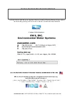 Предварительный просмотр 4 страницы Environmental Water Systems BB 1" SETUP Product And Installation Manual