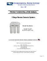 Environmental Water Systems RU500T35 BP Product And Installation Manual предпросмотр