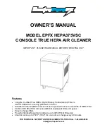 EnviroPureFX EPFX HEPA375VSC Owner'S Manual preview