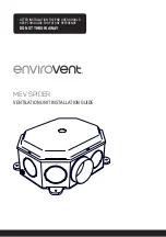 Envirovent MEV SPIDER Installation Manual preview