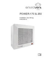 Preview for 1 page of Envirovent POWER-170 Installation And Wiring Instructions