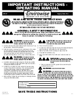 Предварительный просмотр 1 страницы Envirowise QF130V Operating Manual