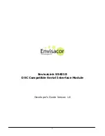 Предварительный просмотр 1 страницы Envisacor Tecnologies EnvisaLink S5401D Developer'S Manual