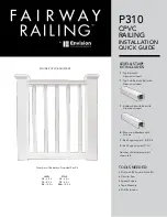 Предварительный просмотр 1 страницы Envision Fairway Railing P310 Installation Quick Manual