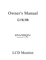 Предварительный просмотр 1 страницы Envision G19LWK Owner'S Manual