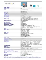 Envision G2016wa1 Specification Sheet предпросмотр