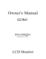 Envision G218a1 Owner'S Manual предпросмотр