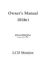 Предварительный просмотр 1 страницы Envision G918w1 Owner'S Manual