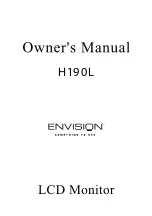 Предварительный просмотр 1 страницы Envision H190L Owner'S Manual