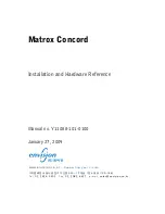 Предварительный просмотр 1 страницы Envision Matrox Concord Installation And Hardware Reference Manual