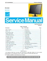 Предварительный просмотр 1 страницы Envision P2271WL Service Manual