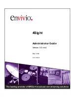 Предварительный просмотр 1 страницы Envivio 4Sight Administrator'S Manual