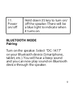 Предварительный просмотр 9 страницы envivo Bluetooth Disco Speaker User Manual