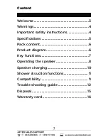 Preview for 2 page of envivo BT Shower Speaker User Manual