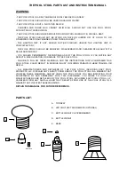 Предварительный просмотр 1 страницы Envy ENV00301 Parts List And Instruction Manual