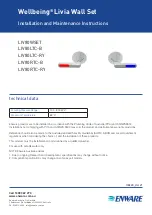 Preview for 1 page of enware Wellbeing Livia LIV80WSET Installation And Maintenance Instructions Manual