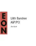 Eon Lilith Banshee AGP User Manual предпросмотр