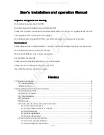 Предварительный просмотр 1 страницы Eonboom AHD-FD series User'S Installation And Operation Manual