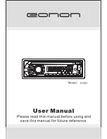 Eonon D1003 User Manual preview